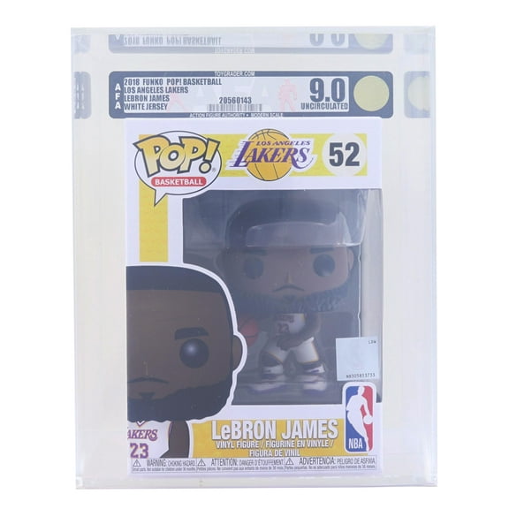 LA Lakers NBA Funko POP | Lebron White Jersey | Graded AFA 9