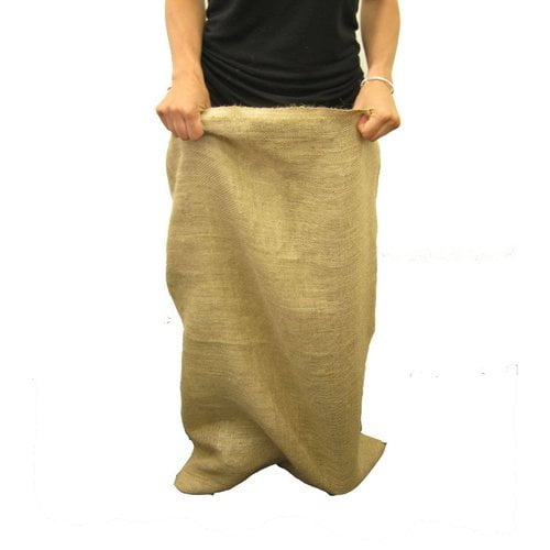 LA Linen 1-Pack Natural Burlap Potato Sacks 23-Inch by 40"