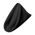thumbnail image 1 of LA Linen 10-Pack Cloth Napkins, Washable Reusable Polyester Poplin Table Napkins, 18 by 18-Inch, Black, 1 of 3
