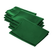 LA Linen 10-Pack Cloth Napkins, Washable Reusable Polyester Poplin Table Napkins, 18 by 18-Inch, Emerald Green