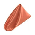 thumbnail image 1 of LA Linen 1818bridal-10Pk-CoralB55 Bridal Satin Napkins, Coral - 18 x 18 in. - Pack of 10, 1 of 1