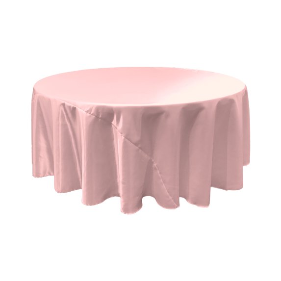 LA Linen Bridal Satin Round Tablecloth