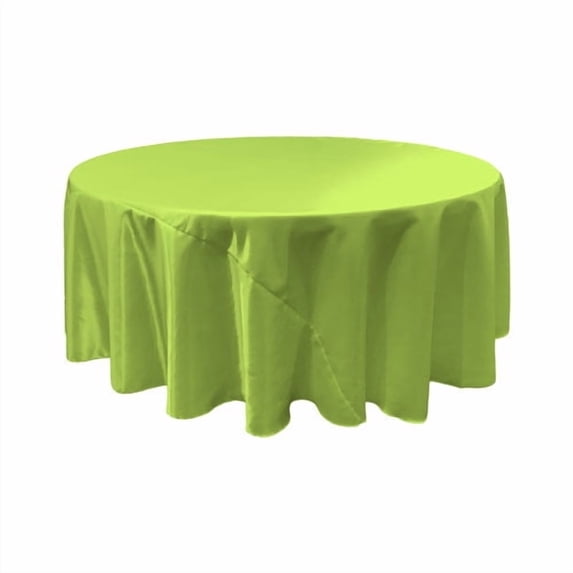 LA Linen Bridal Satin Round Tablecloth