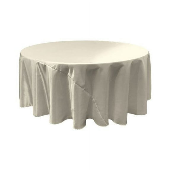 LA Linen Bridal Satin Round Tablecloth
