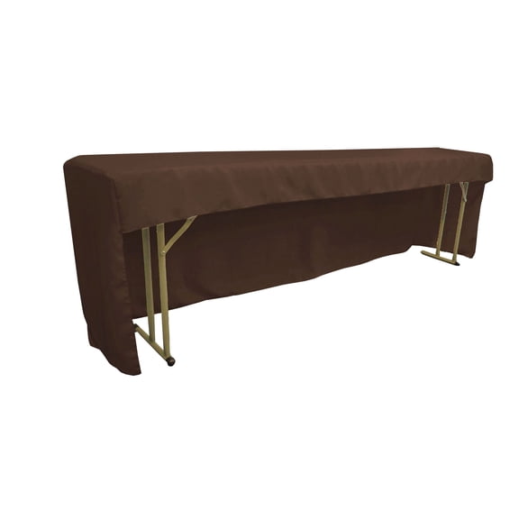 LA Linen Open Back Polyester Poplin Fitted tablecl