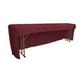 thumbnail image 1 of LA Linen Open Back Polyester Poplin Fitted tablecloth for Classroom Tables 96"L x 18"W x 30"H, Burgundy, 1 of 1