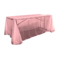 thumbnail image 1 of la linen sheer organza rectangular tablecloth, pink hot, 60 by 126", 1 of 7