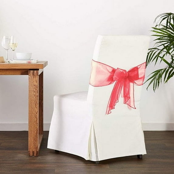 LA Linen Sheer Organza Chair Bow (Set of 10)