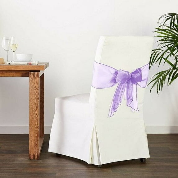 LA Linen Sheer Organza Chair Bow (Set of 10)