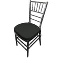 thumbnail image 1 of LA Linen Pack-4 Polyester Poplin Chiavari Chair Cushion Cover , Black, 1 of 2