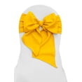 thumbnail image 1 of LA Linen Pack of 10 Polyester Poplin Chair Bows 8 by 108-Inch, Dark Yellow, 1 of 7