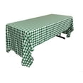 thumbnail image 1 of LA Linen Polyester Gingham Checkered 60 by 126-Inch Rectangular Tablecloth, Hunter Green and White, 1 of 7