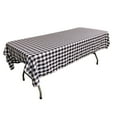 thumbnail image 1 of LA Linen Polyester Gingham Checkered 60 by 90-Inch Rectangular Tablecloth, Navy and White, 1 of 7