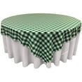 thumbnail image 1 of LA Linen Polyester Gingham Checkered 72 by 72-Inch Square Tablecloth, Hunter Green and White, 1 of 7