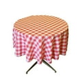 thumbnail image 1 of LA Linen Polyester Gingham Checkered Round Tablecloth, 1 of 7