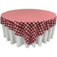 thumbnail image 1 of LA Linen Polyester Gingham Checkered 90 by 90-Inch Square Tablecloth, Red and White, 1 of 1