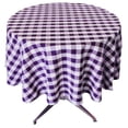 thumbnail image 1 of LA Linen Polyester Gingham Checkered Round Tablecloth, 1 of 7