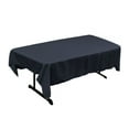 thumbnail image 1 of LA Linen Polyester Poplin 60 by 84-Inch Rectangular Tablecloth, Navy, 1 of 2