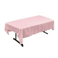 thumbnail image 1 of LA Linen Polyester Poplin 60 by 84-Inch Rectangular Tablecloth, Pink Light, 1 of 2