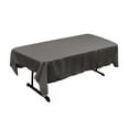 thumbnail image 1 of LA Linen Polyester Poplin 60 by 90-Inch Rectangular Tablecloth, Charcoal, 1 of 2