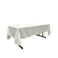 thumbnail image 1 of LA Linen Polyester Poplin Rectangular Tablecloth 60 by 144-Inch, White, 1 of 2