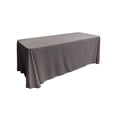 thumbnail image 1 of LA Linen Polyester Poplin Rectangular Tablecloth 90 by 132-Inch, Charcoal, 1 of 2