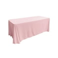 thumbnail image 1 of LA Linen Polyester Poplin Rectangular Tablecloth 90 by 132-Inch, Pink Light, 1 of 2
