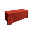 thumbnail image 1 of LA Linen Polyester Poplin Rectangular Tablecloth 90 by 132-Inch, Red, 1 of 2