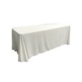 thumbnail image 1 of LA Linen Polyester Poplin Rectangular Tablecloth 90 by 132-Inch, White, 1 of 2