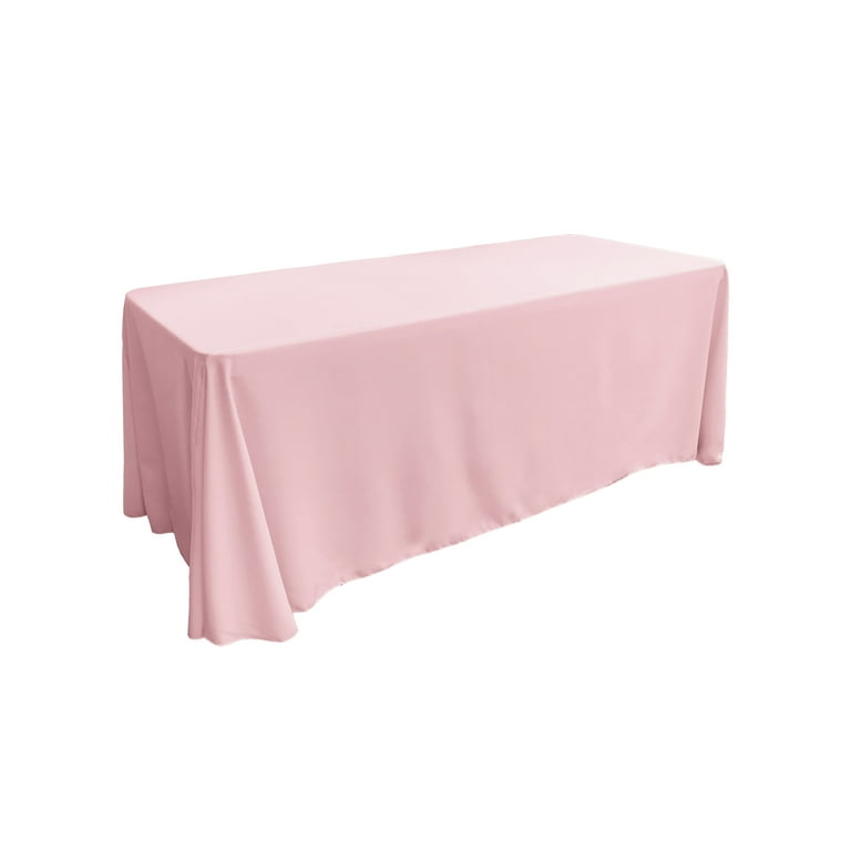90 in. x 156 in. White Polyester Poplin Rectangular Tablecloth 90 in. x 156 in. White Polyester Poplin Rectangular Tablecloth