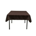 thumbnail image 1 of LA Linen Polyester Poplin Square Tablecloth, 52 by 52-Inch, Brown, 1 of 2