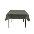 thumbnail image 1 of LA Linen Polyester Poplin Square Tablecloth, 52 by 52-Inch, Charcoal, 1 of 2