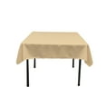 thumbnail image 1 of LA Linen Polyester Poplin Square Tablecloth, 52 by 52-Inch, Khaki, 1 of 2