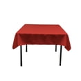 thumbnail image 1 of LA Linen Polyester Poplin Square Tablecloth, 52 by 52-Inch, Red, 1 of 2