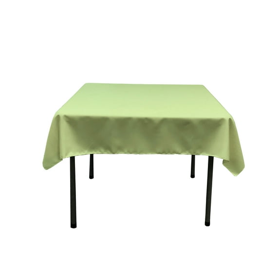 LA Linen Polyester Poplin Square Tablecloth, 52 by 52-Inch, Sage