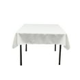 thumbnail image 1 of LA Linen Polyester Poplin Square Tablecloth, 52 by 52-Inch, White, 1 of 2
