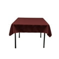 thumbnail image 1 of LA Linen Polyester Poplin Square Tablecloth, 58 by 58-Inch, Burgundy, 1 of 2