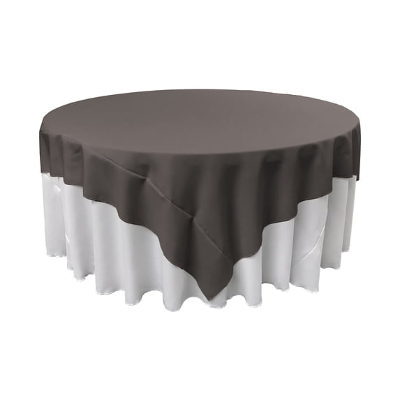 LA Linen Polyester Poplin Square Tablecloth, 72 by 72-Inch, Charcoal