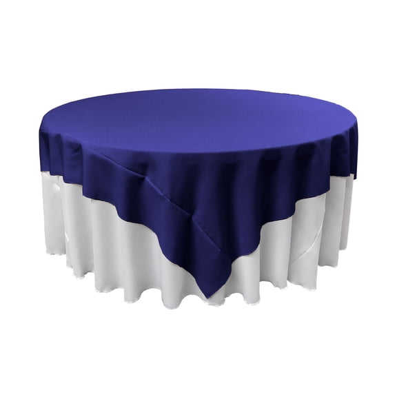LA Linen Polyester Poplin Square Tablecloth, 72 by 72-Inch, Royal Blue