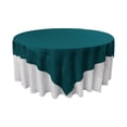 thumbnail image 1 of LA Linen Polyester Poplin Square Tablecloth, 90 by 90-Inch, Teal Dark, 1 of 1