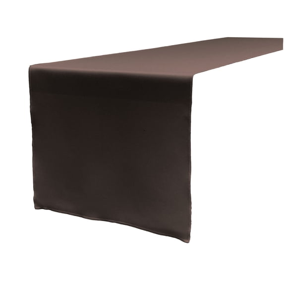 LA Linen Polyester Poplin Table Runner 14 by 108-Inch, Brown