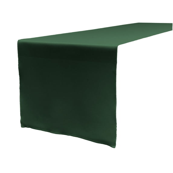 LA Linen Polyester Poplin Table Runner 14 by 108-Inch, Hunter Green
