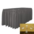 thumbnail image 1 of LA Linen SKT-Pop-30x29-15Lclips-CharcoalP34 Polyester Poplin Table Skirt with 15 L-Clips, Charcoal - 30 ft. x 29 in., 1 of 7