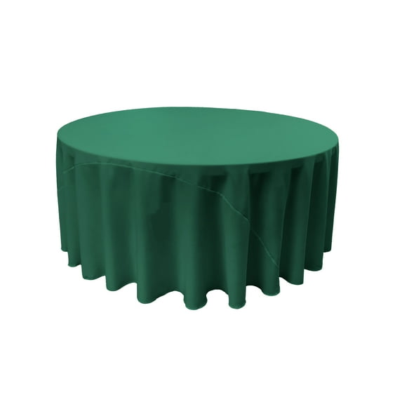 LA Linen Polyester Poplin Tablecloth 108-Inches Round, Teal