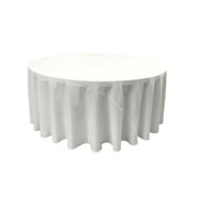 LA Linen Polyester Poplin Tablecloth 120-Inches Round, White