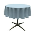 thumbnail image 1 of LA Linen Polyester Poplin Tablecloth 51-Inches Round, Blue Light, 1 of 2