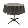 thumbnail image 1 of LA Linen Polyester Poplin Tablecloth 51-Inches Round, Charcoal, 1 of 2