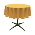 thumbnail image 1 of LA Linen Polyester Poplin Tablecloth 51-Inches Round, Gold, 1 of 2