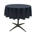thumbnail image 1 of LA Linen Polyester Poplin Tablecloth 51-Inches Round, Navy, 1 of 2