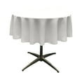 thumbnail image 1 of LA Linen Polyester Poplin Tablecloth 51-Inches Round, White, 1 of 2